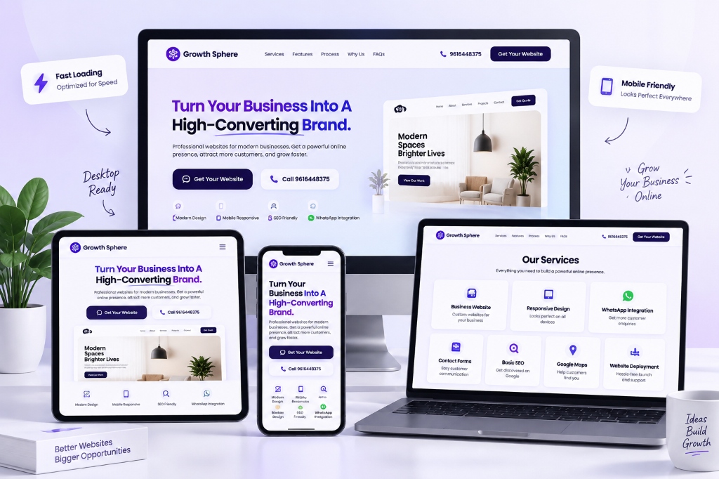 High speed multi-device responsive website